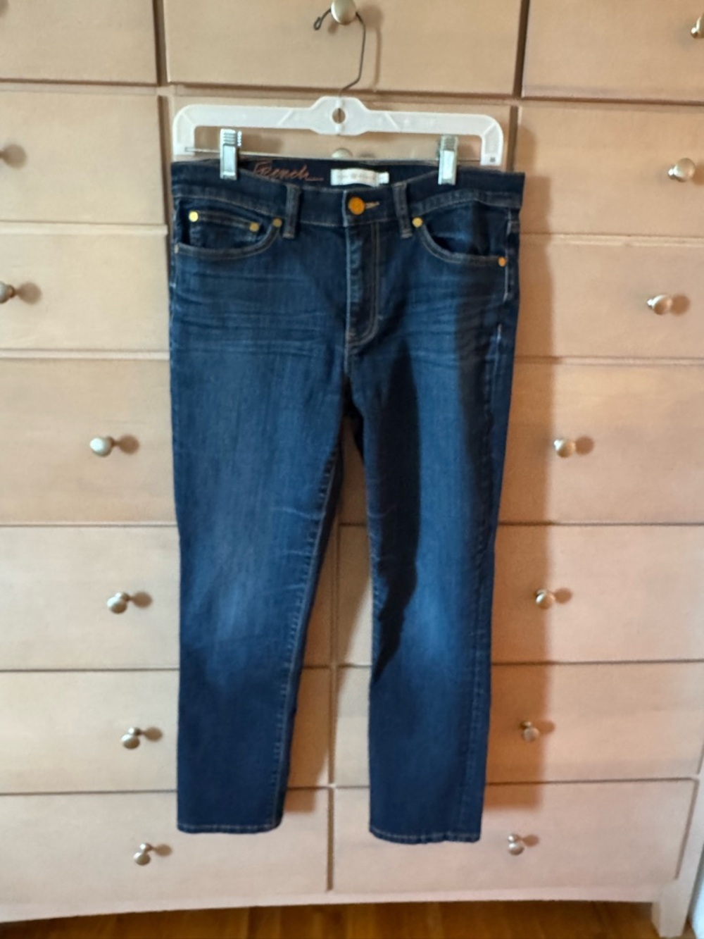Tory Burch Pardon My French Dark Wash Denim Jeans Size 27 - Picture 3 of 11